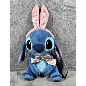 Disney Store Plush Lilo & Stitch Easter Bunny W/ Ears & Bow 2023 Edition